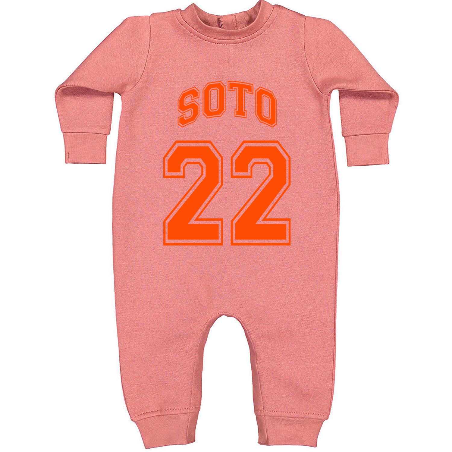 Soto Number 22 Toddler Hoodie And Infant Fleece Romper Mauve