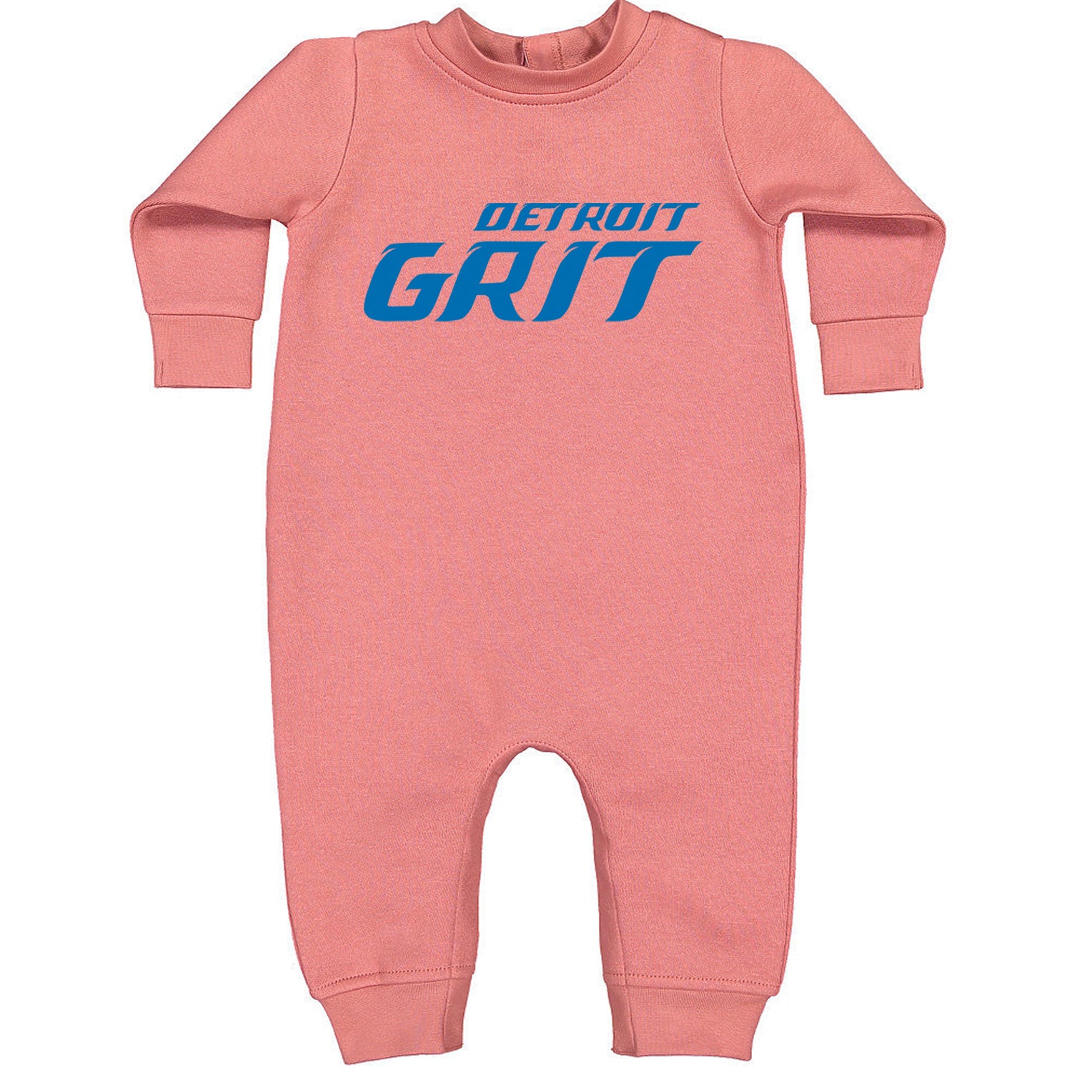 Grit Detroit Football Hard Knocks Toddler Hoodie And Infant Fleece Romper Mauve