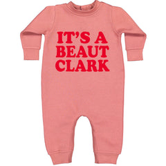 It's a Beaut Clark Festive Christmas graphic on Toddler Hoodie and Baby Fleece Onesie in Mauve alternate view 2