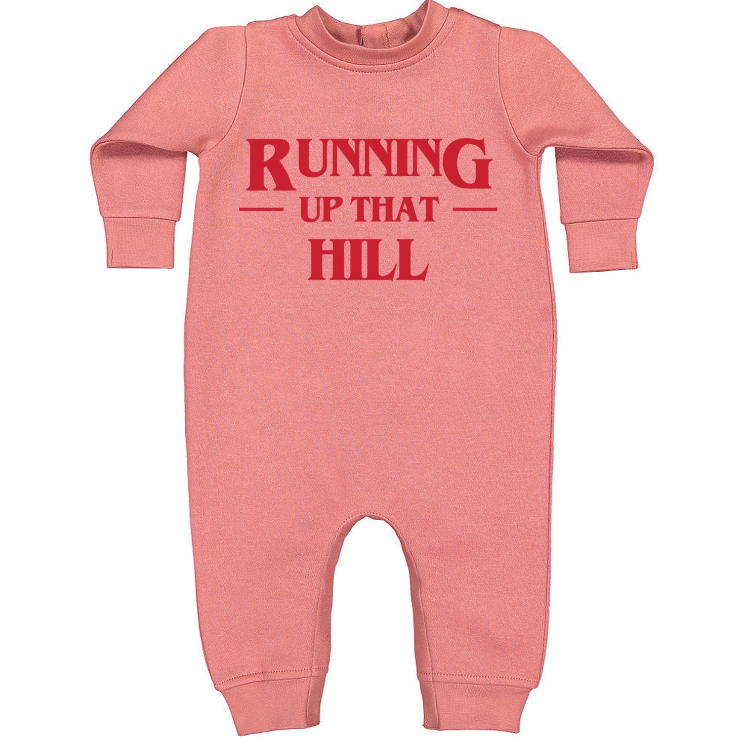 Running Up That Hill Toddler Hoodie And Infant Fleece Romper Mauve