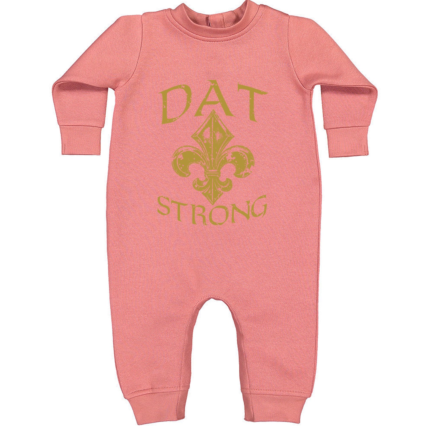 Dat Strong New Orleans   Toddler Hoodie And Infant Fleece Romper Mauve