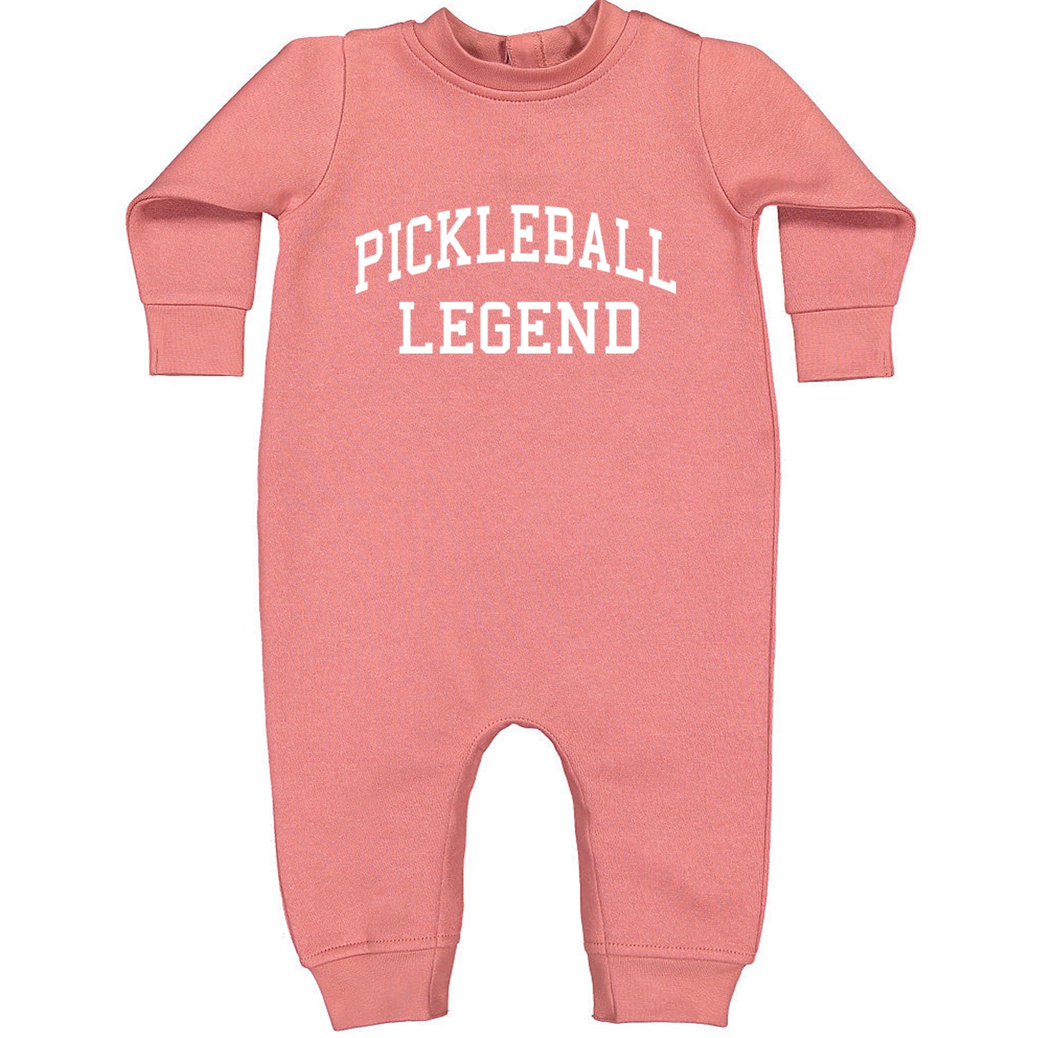 Pickleball Legend Dink Champion Toddler Hoodie And Infant Fleece Romper Mauve