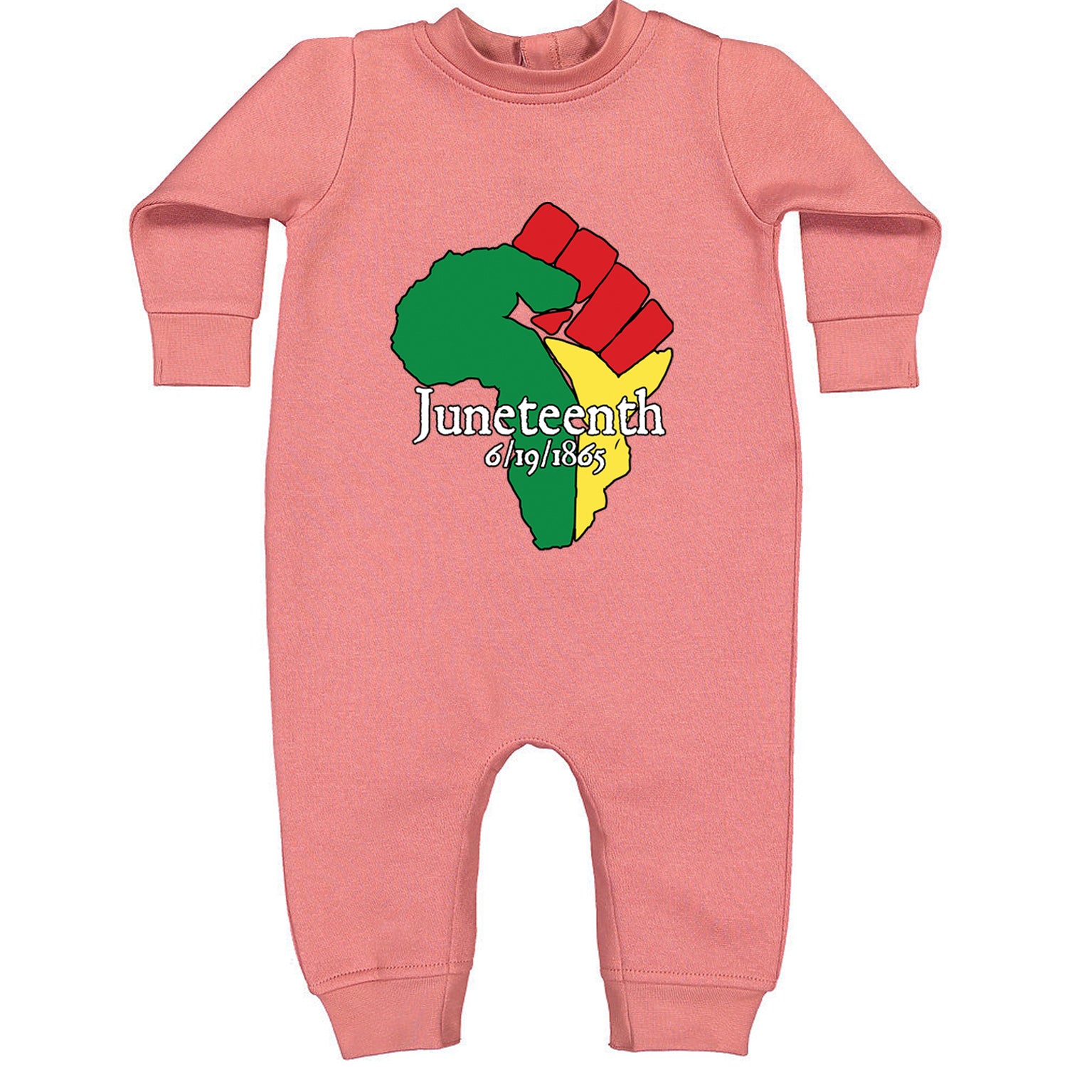 Juneteenth Raised Fist Africa Celebrate Emancipation Day Toddler Hoodie And Infant Fleece Romper Mauve