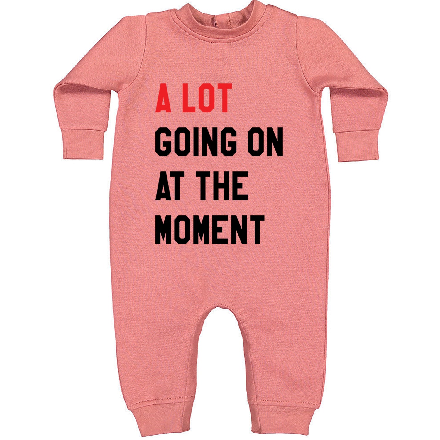 A Lot Going On At The Moment New TTPD Poet Department Toddler Hoodie And Infant Fleece Romper Mauve