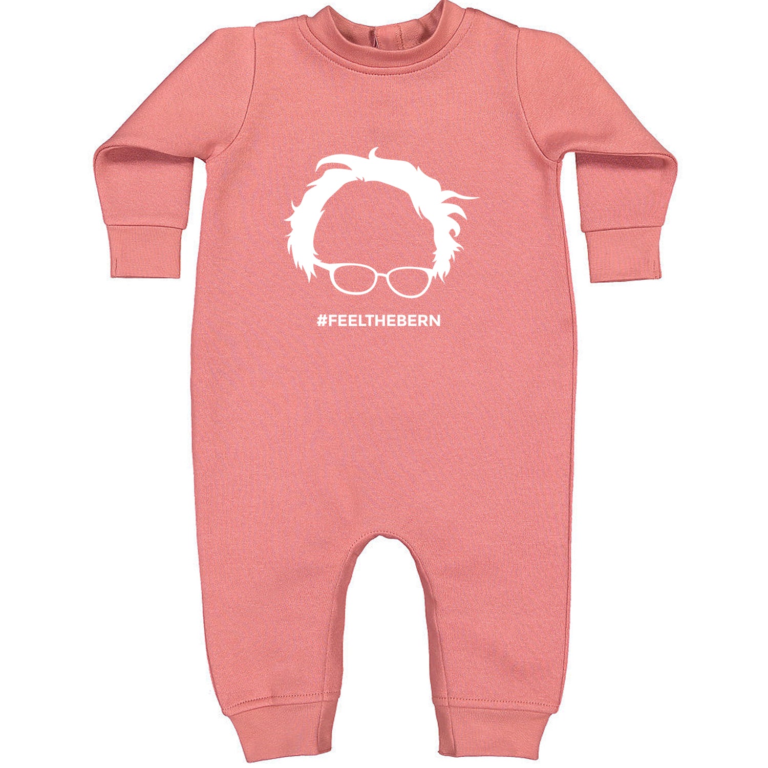 Feel The Bern - Bernie Sanders For President 2024 Toddler Hoodie And Infant Fleece Romper Mauve