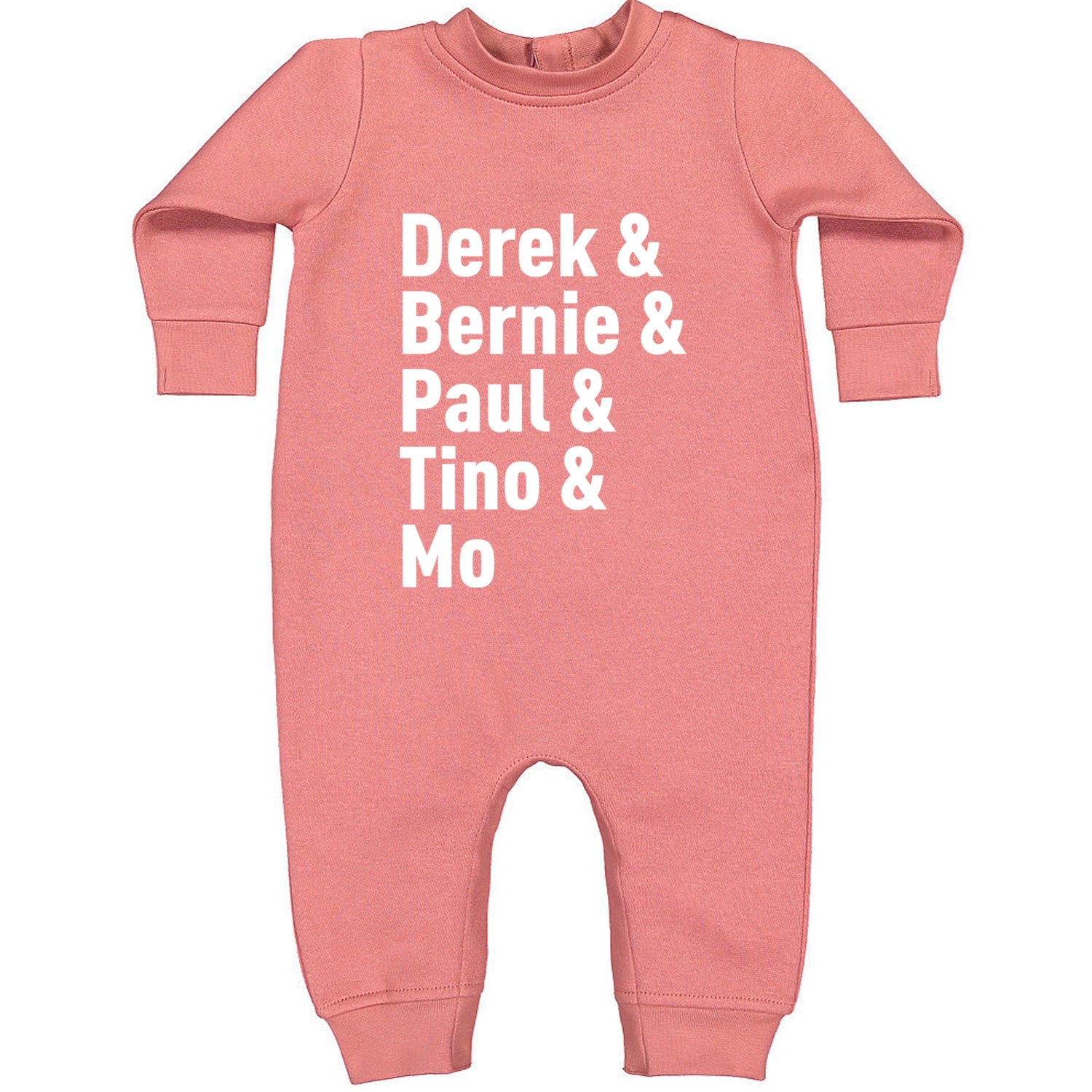 Derek & Bernie & Paul & Tino & Mo Toddler Hoodie And Infant Fleece Romper Mauve