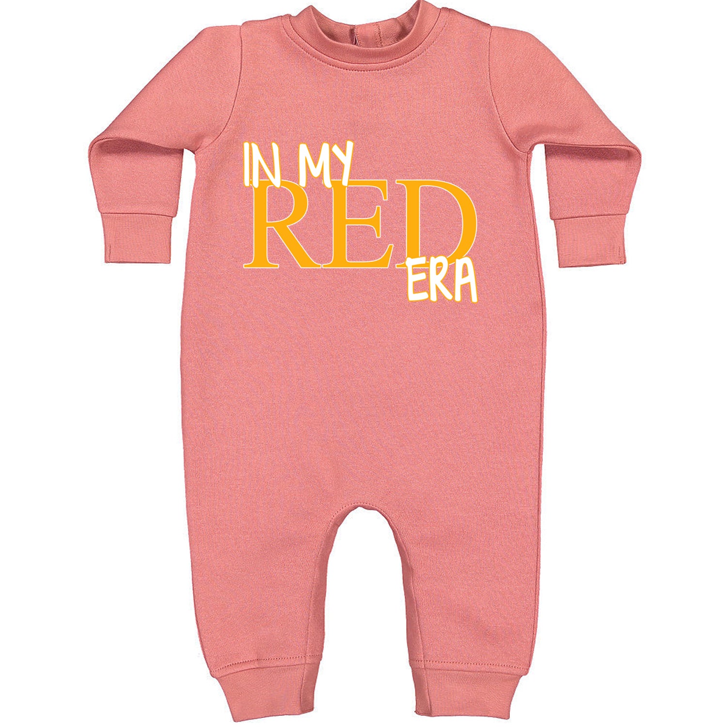 In My Red Era Kansas City Toddler Hoodie And Infant Fleece Romper Mauve