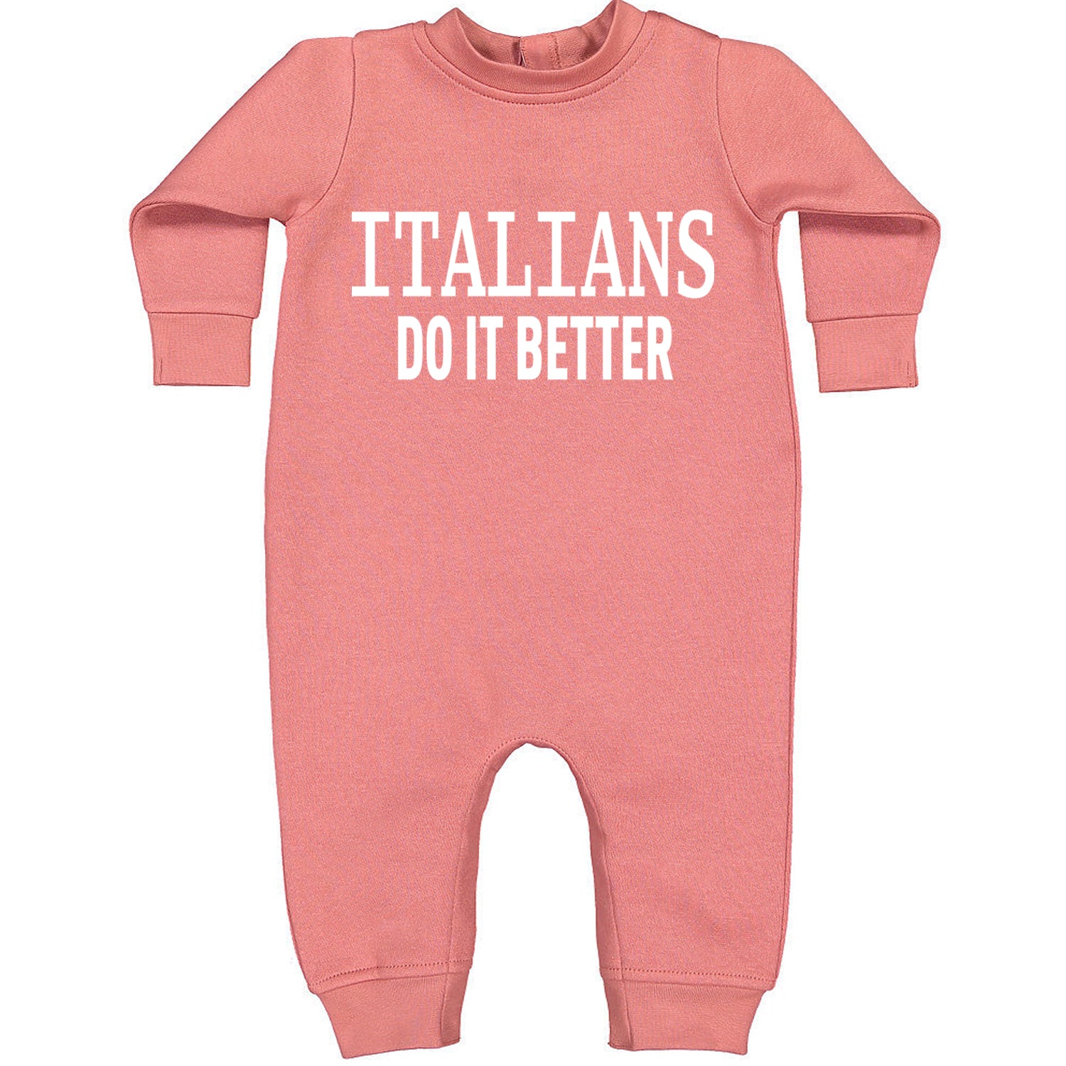 Italians Do It Better 80's Retro Celebration Toddler Hoodie And Infant Fleece Romper Mauve