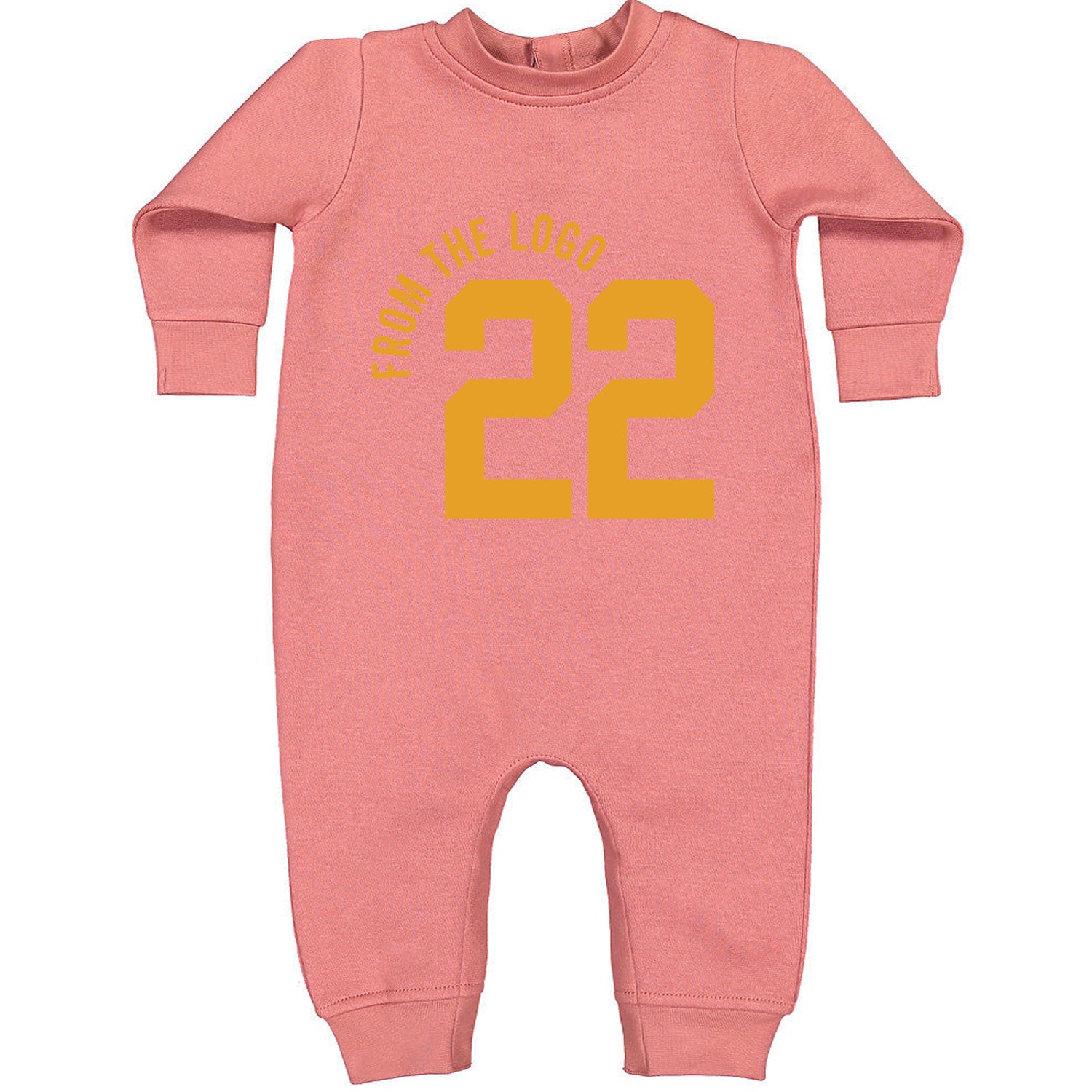 From The Logo #22 Basketball Toddler Hoodie And Infant Fleece Romper Mauve