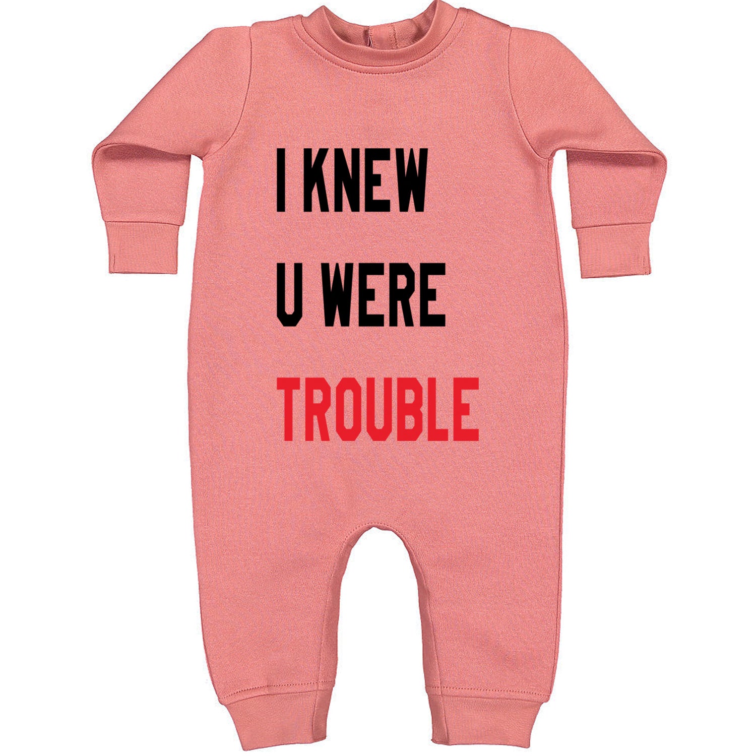 I Knew You Were Trouble New TTPD Era Toddler Hoodie And Infant Fleece Romper Mauve