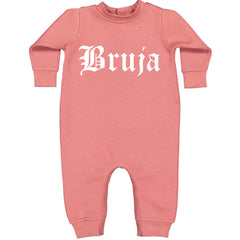 Bruja Gothic Spanish Witch Toddler Hoodie And Infant Fleece Romper Mauve