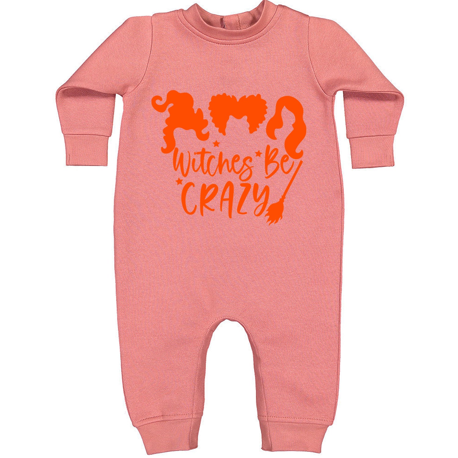 Witches Be Crazy Hocus Pocus Toddler Hoodie And Infant Fleece Romper Mauve