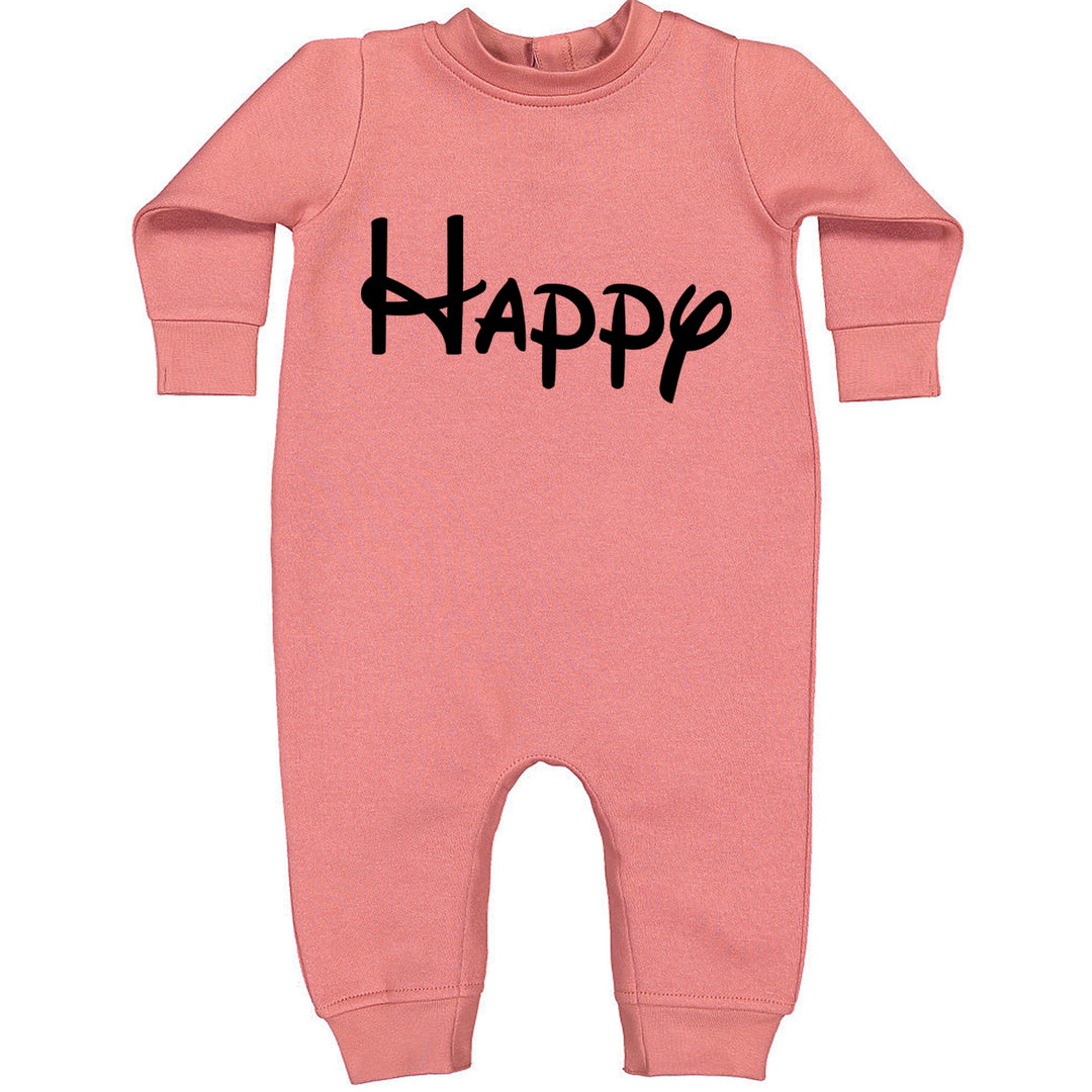 Happy - 7 Dwarfs Costume Toddler Hoodie And Infant Fleece Romper Mauve