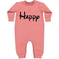 Happy - 7 Dwarfs Costume Toddler Hoodie And Infant Fleece Romper Mauve