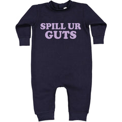 Spill Ur Guts Music Toddler Hoodie And Infant Fleece Romper Navy Blue