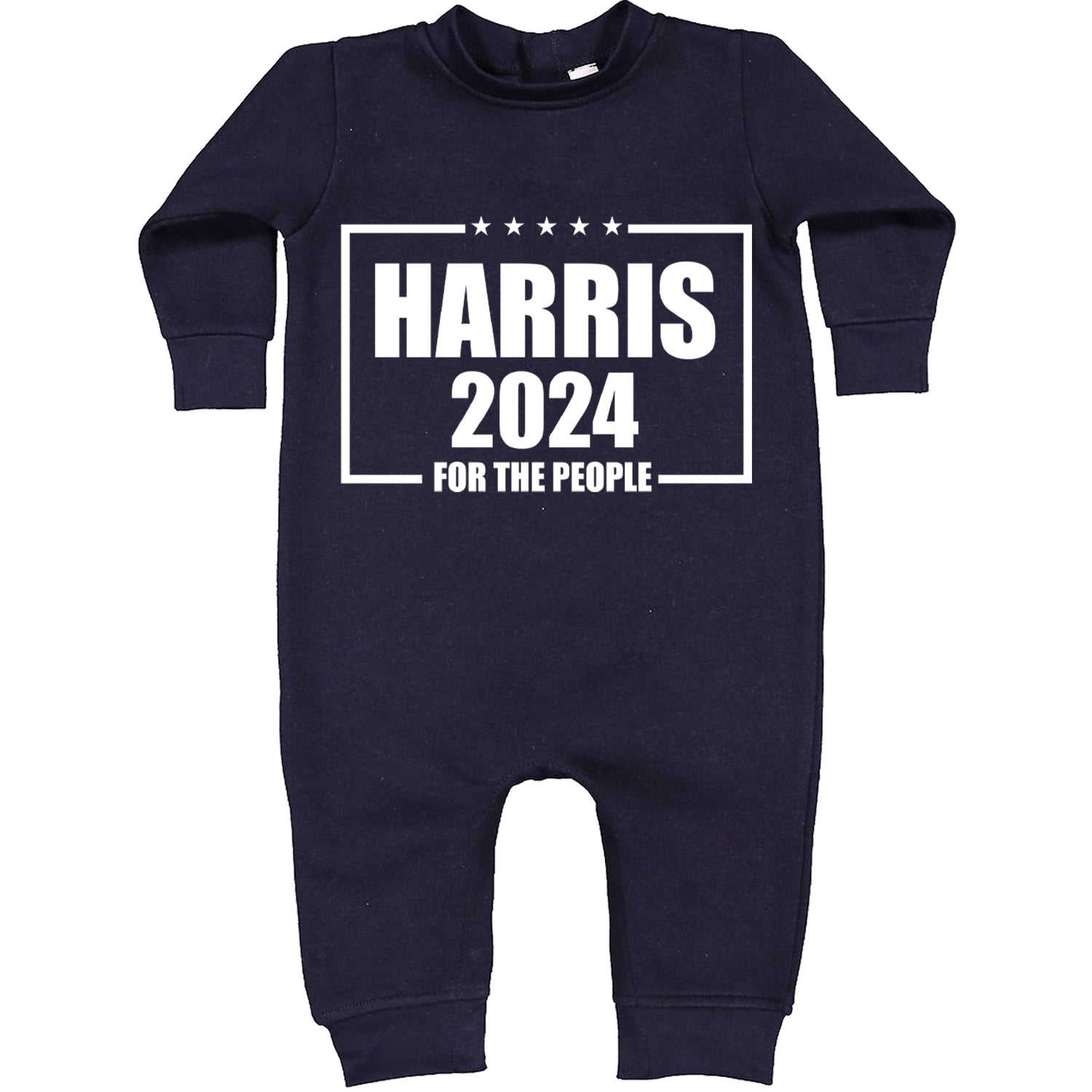 Harris 2024 - Vote For Kamala For President Toddler Hoodie And Infant Fleece Romper Navy Blue