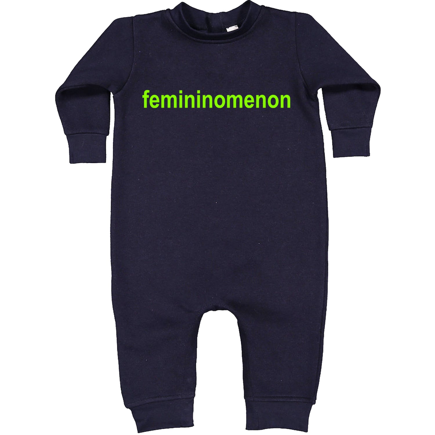 Femininomenon Female Empowerment Toddler Hoodie And Infant Fleece Romper Navy Blue