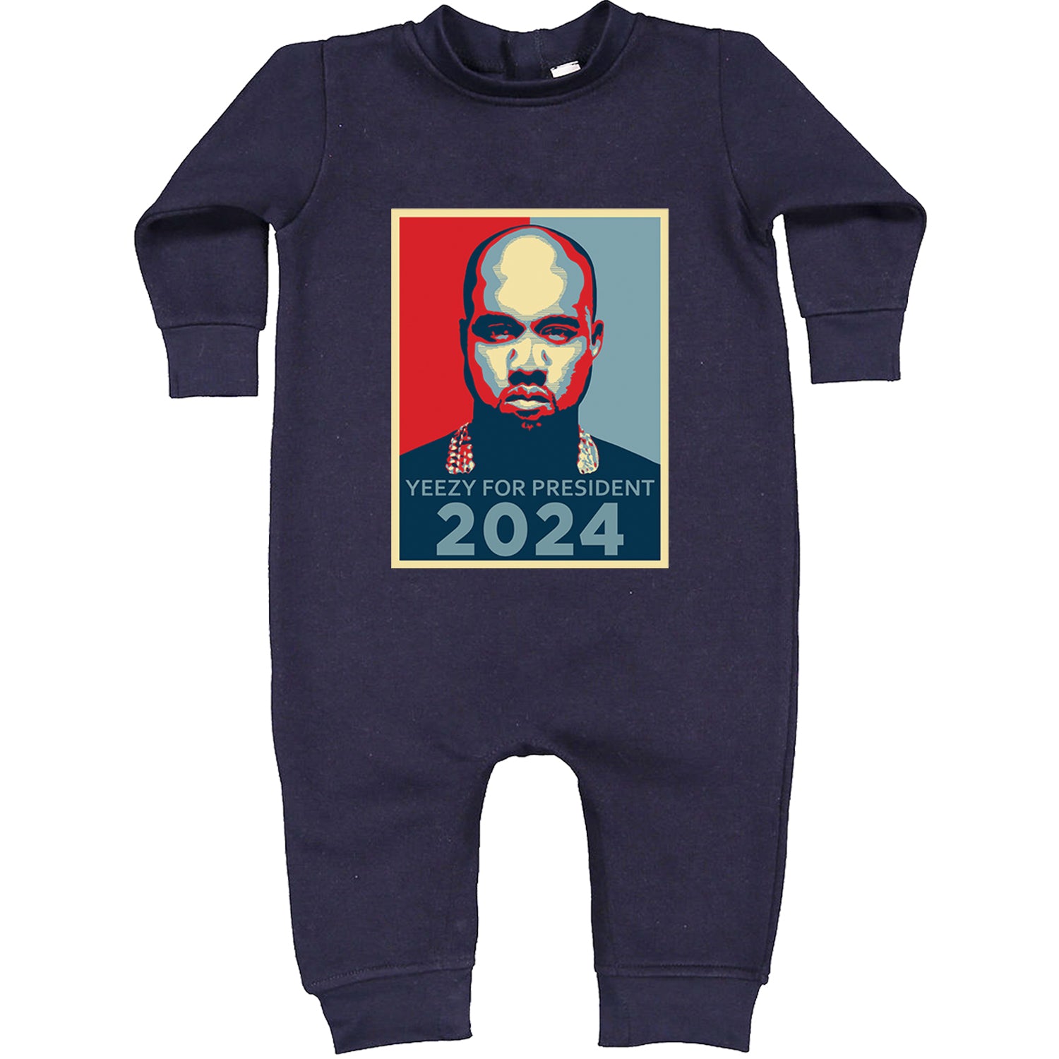 Yeezus For President Vote for Ye Toddler Hoodie And Infant Fleece Romper Navy Blue