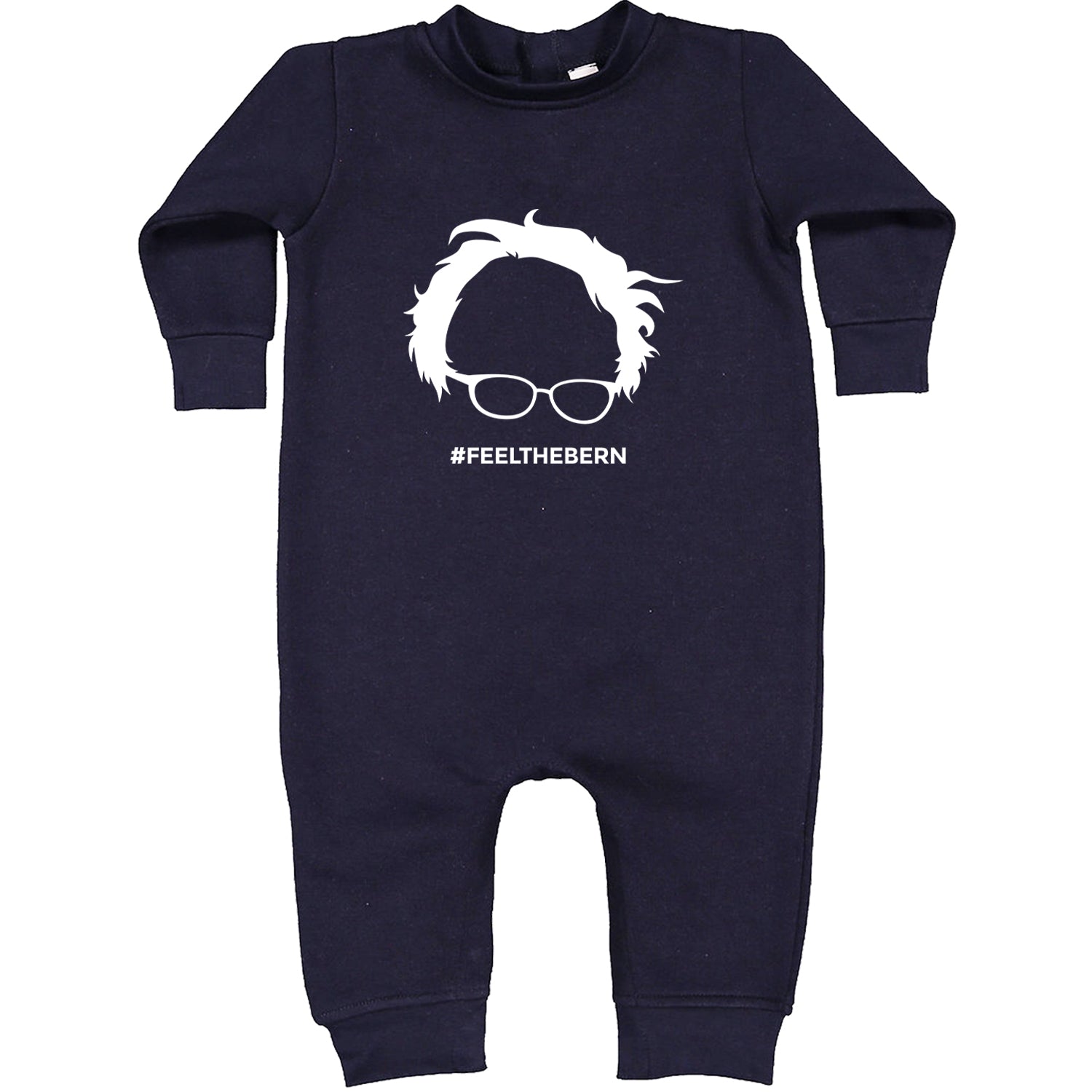 Feel The Bern - Bernie Sanders For President 2024 Toddler Hoodie And Infant Fleece Romper Navy Blue