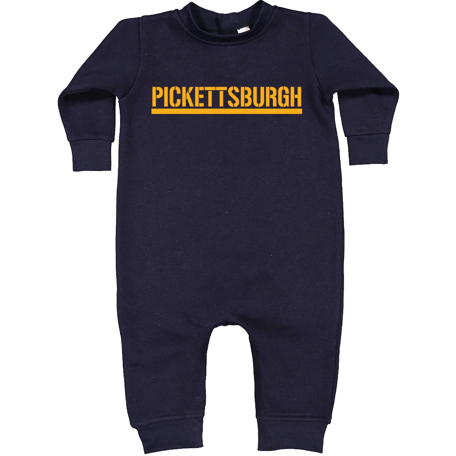 Pickettsburgh Pittsburgh Football Toddler Hoodie And Infant Fleece Romper Navy Blue