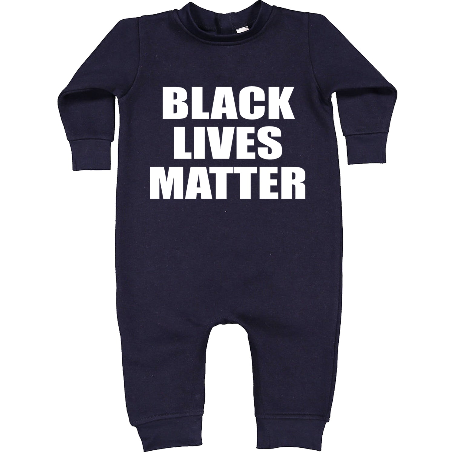 Black Lives Matter BLM Toddler Hoodie And Infant Fleece Romper Navy Blue