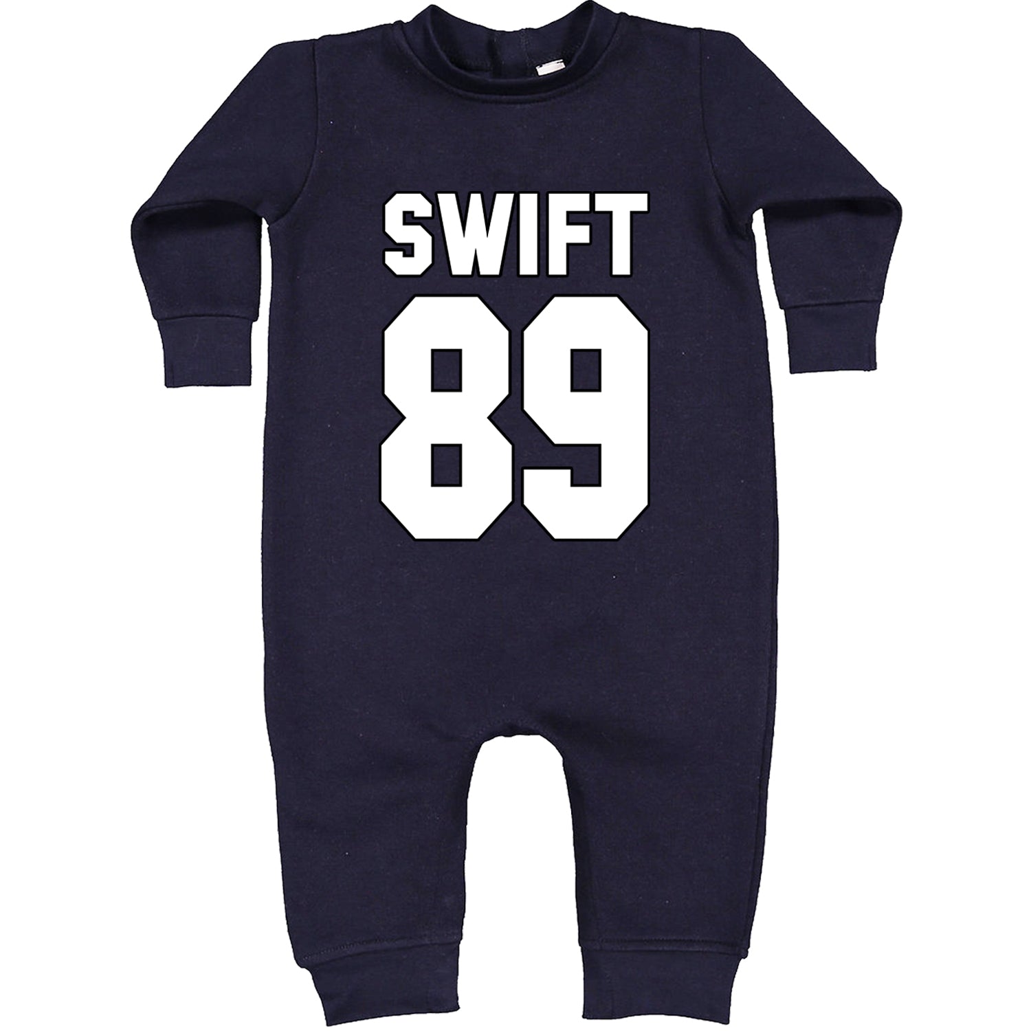 Swift 89 Birth Year Music Fan Era Poets Department Lover Toddler Hoodie And Infant Fleece Romper Navy Blue