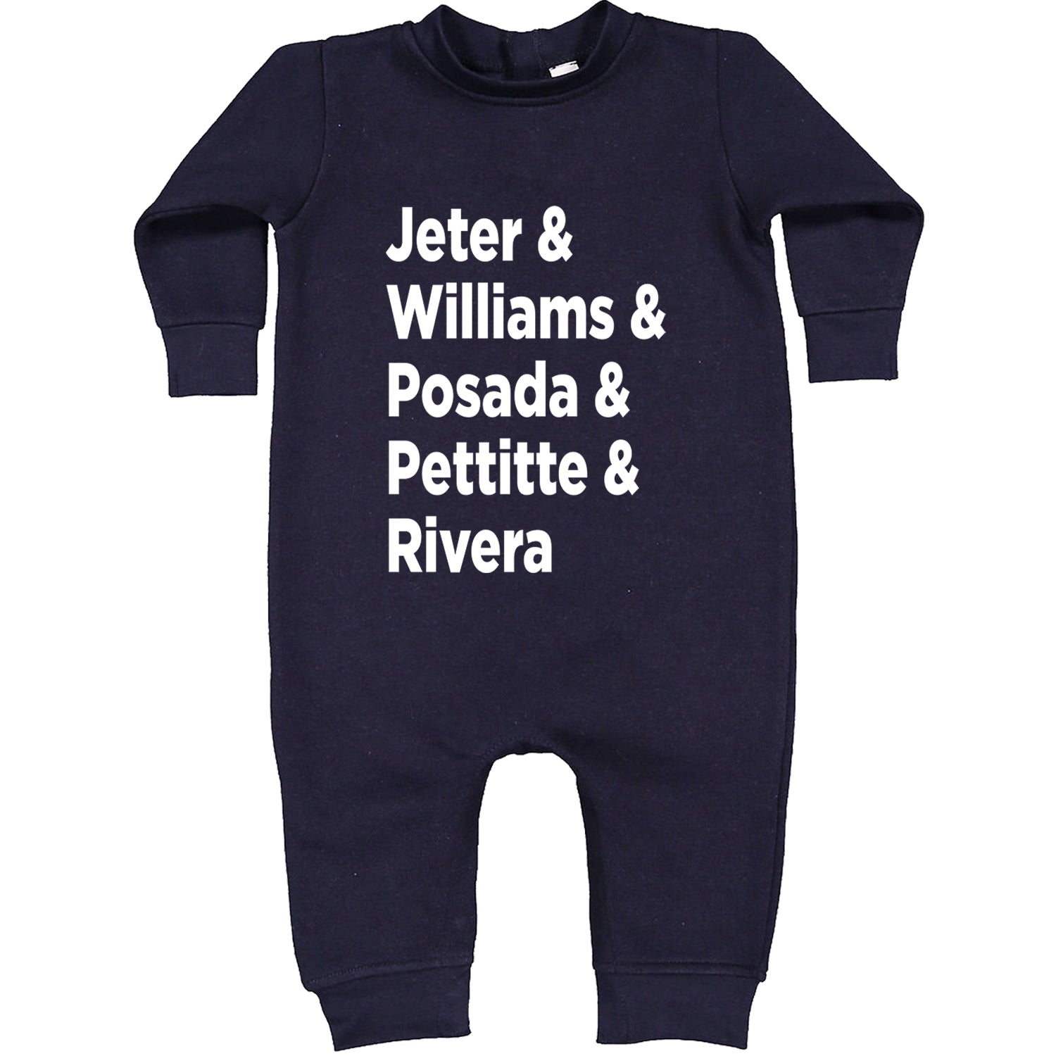 Jeter & Williams & Posada & Pettitte & Rivera Toddler Hoodie And Infant Fleece Romper Navy Blue