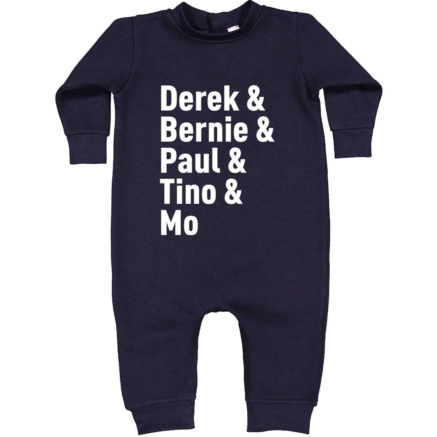 Derek & Bernie & Paul & Tino & Mo Toddler Hoodie And Infant Fleece Romper Navy Blue