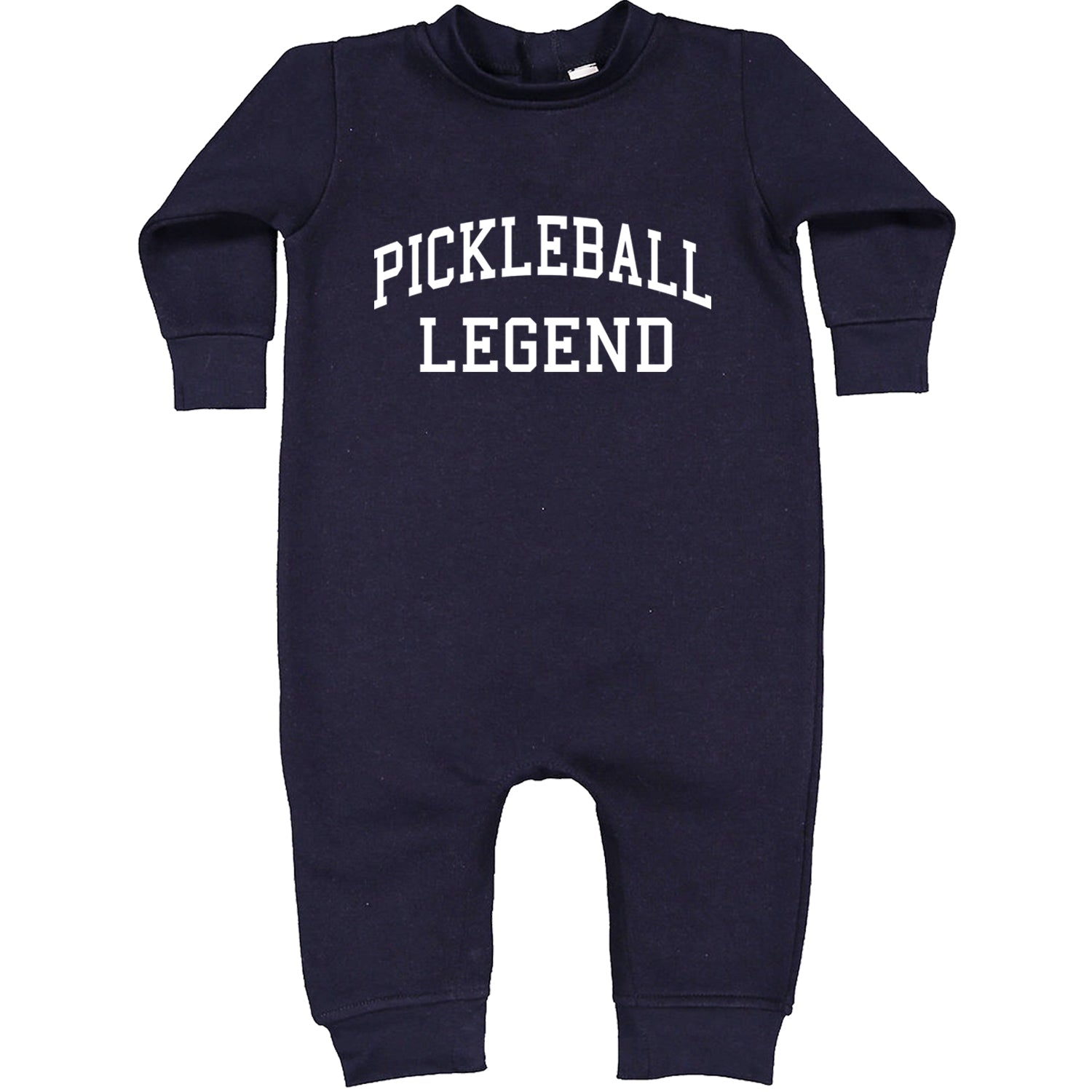 Pickleball Legend Dink Champion Toddler Hoodie And Infant Fleece Romper Navy Blue