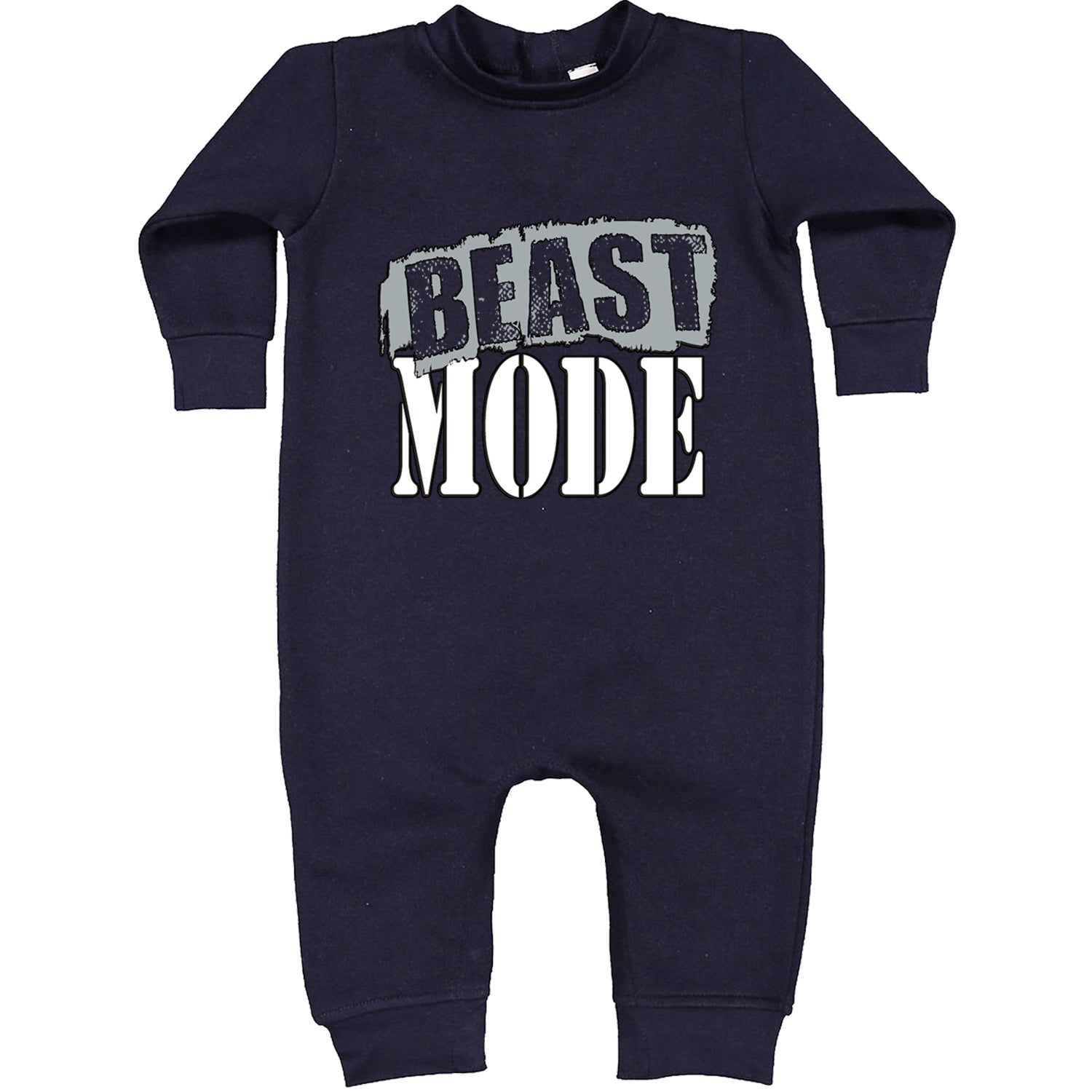 Beast Mode Training Gym Workout Toddler Hoodie And Infant Fleece Romper Navy Blue