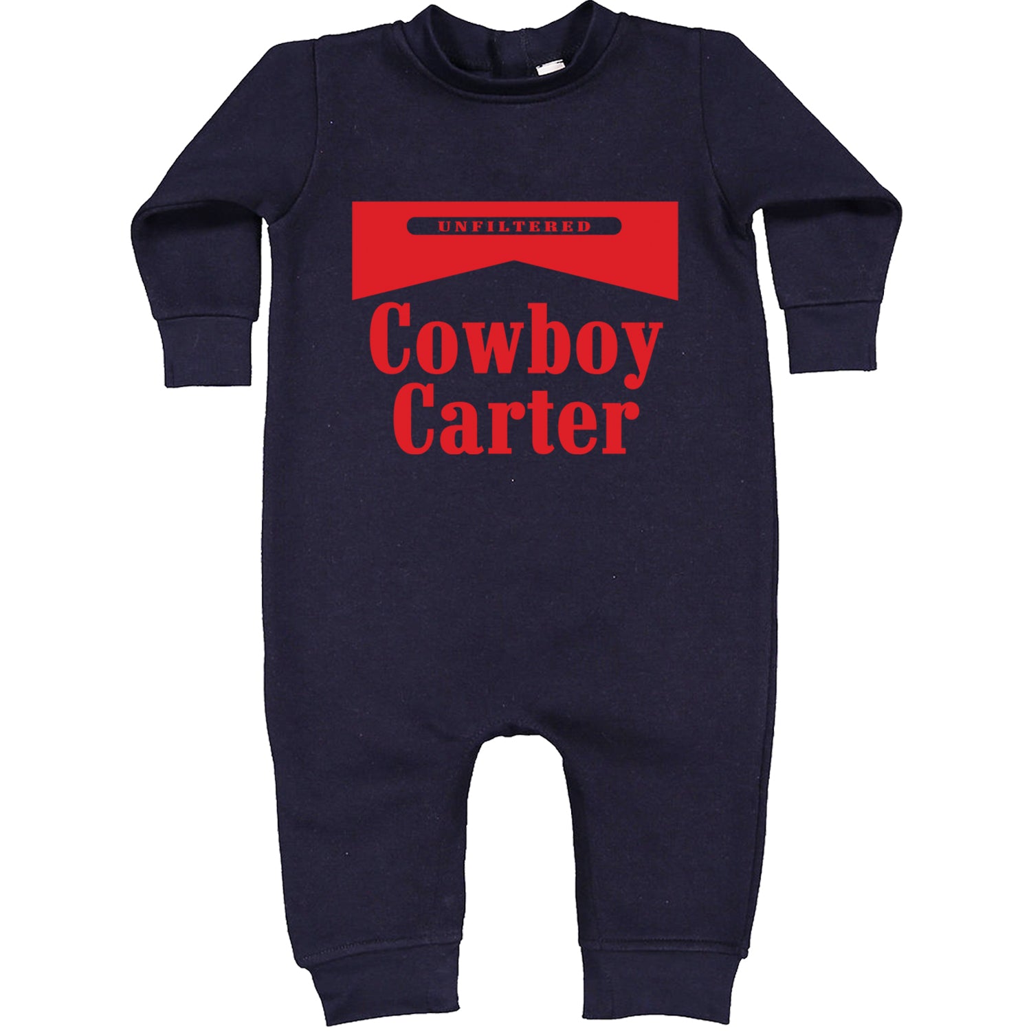 Cowboy Karter Country Act Two Toddler Hoodie And Infant Fleece Romper Navy Blue