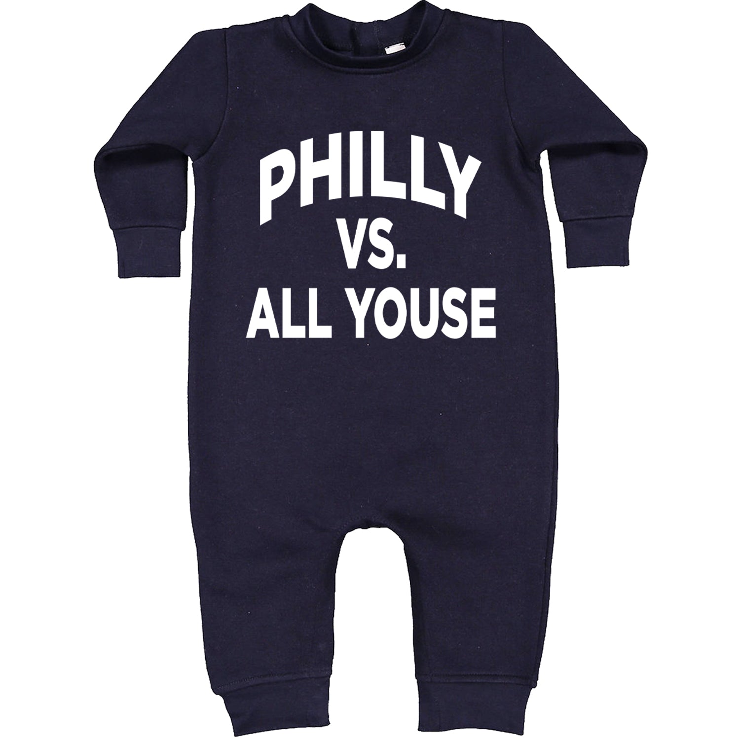 Philly Vs. All Youse Philly Thing Toddler Hoodie And Infant Fleece Romper Navy Blue