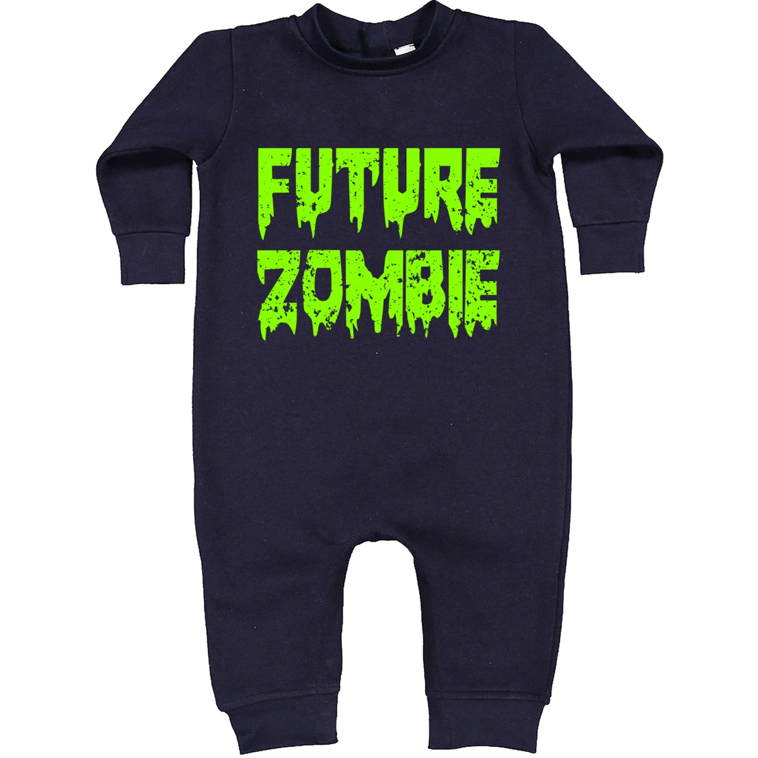 Future Zombie Horror Toddler Hoodie And Infant Fleece Romper Navy Blue