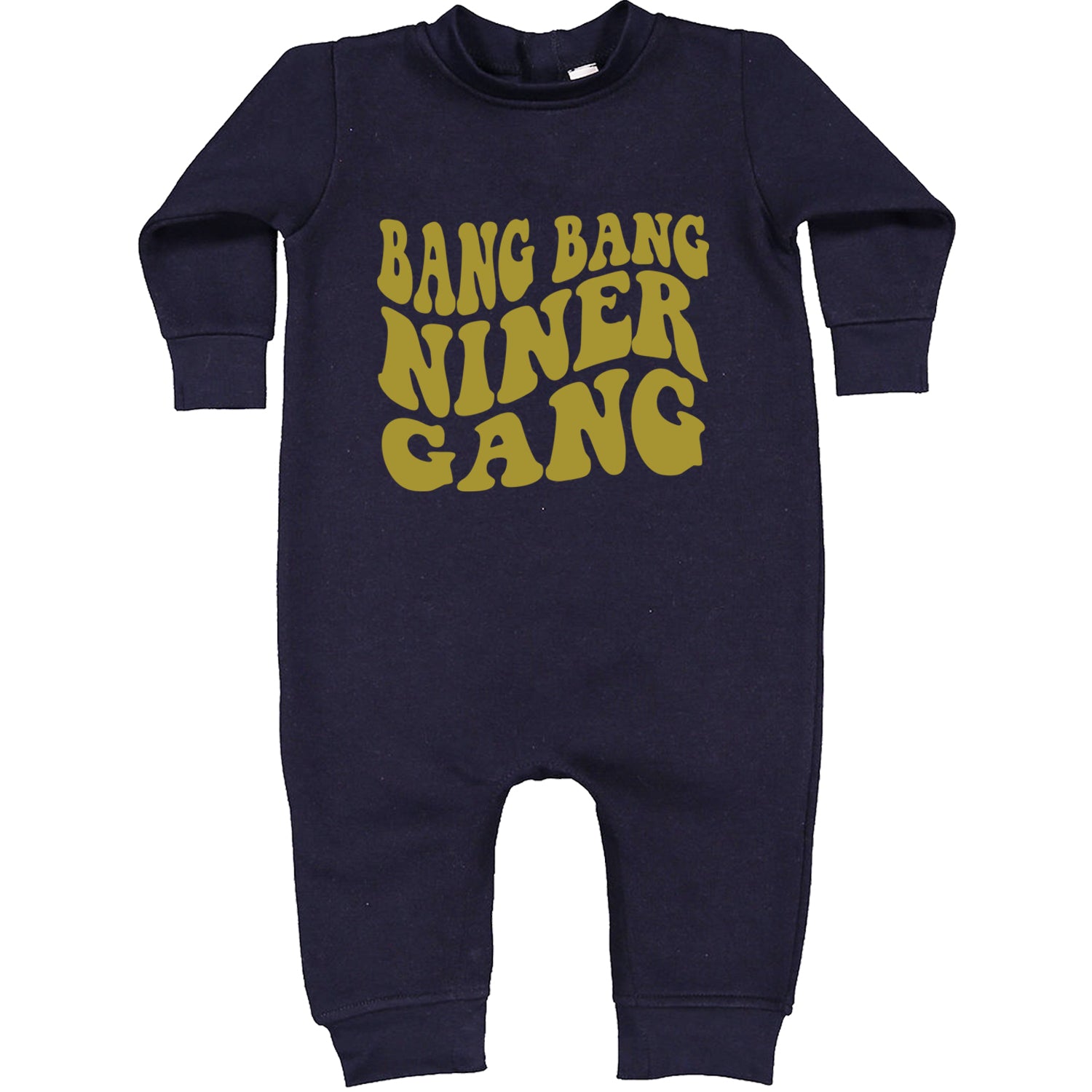 WAVE Bang Bang Nin-r Gang San Francisco Toddler Hoodie And Infant Fleece Romper Navy Blue