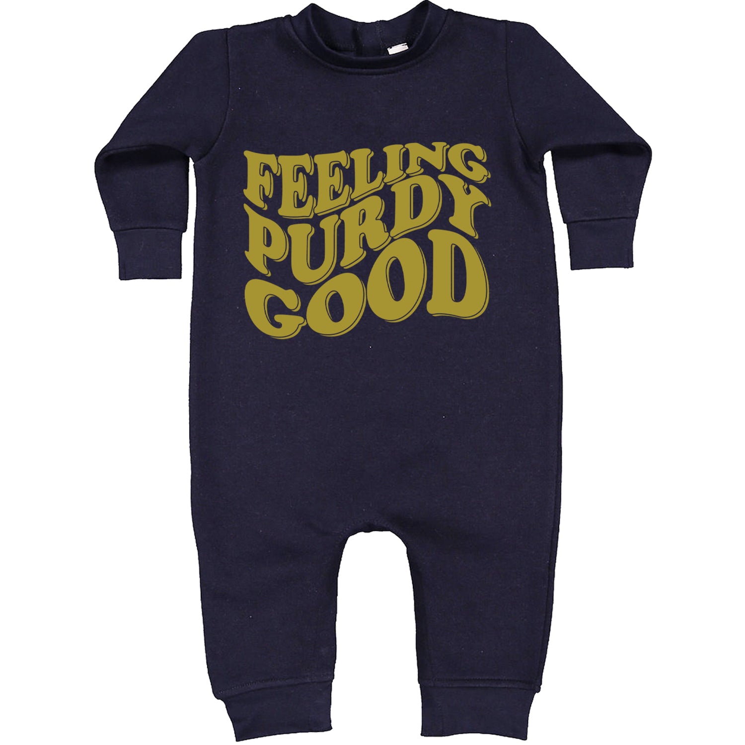 Feeling Purdy Good San Francisco Toddler Hoodie And Infant Fleece Romper Navy Blue