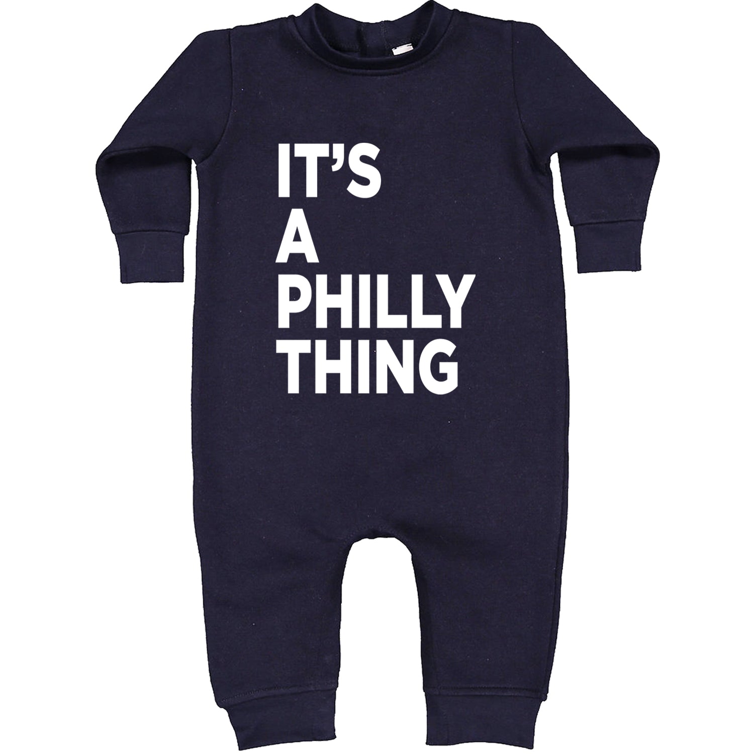 PHILLY It's A Philly Thing Toddler Hoodie And Infant Fleece Romper Navy Blue