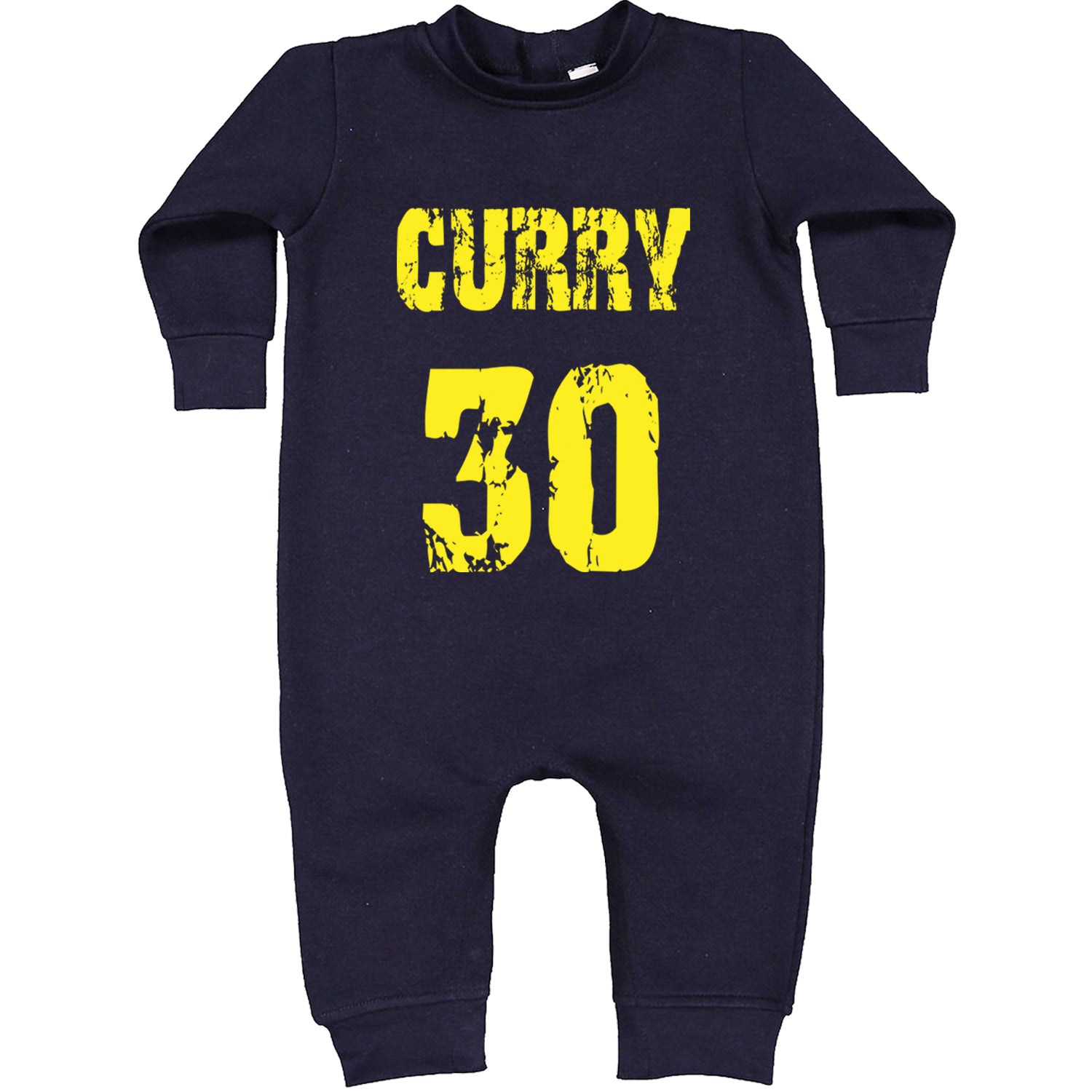 Curry #30 Toddler Hoodie And Infant Fleece Romper Navy Blue