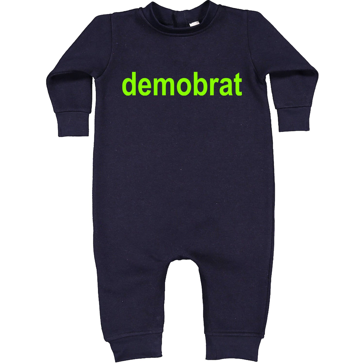 Demobrat Kamala Is Brat Vote Democrat Toddler Hoodie And Infant Fleece Romper Navy Blue