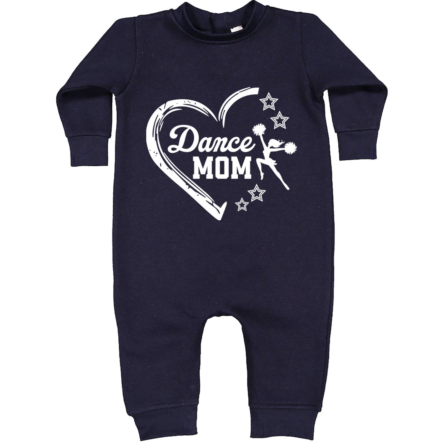 Heart Dance Mom Love Toddler Hoodie And Infant Fleece Romper Navy Blue