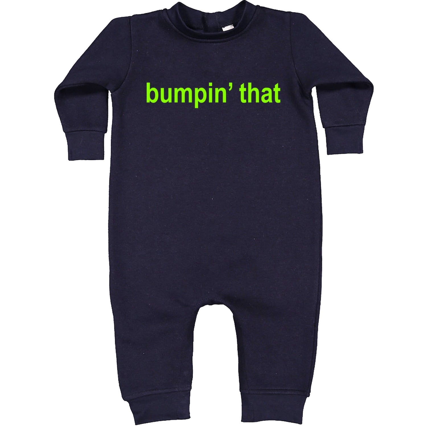 Bumpin' That Brat Music Toddler Hoodie And Infant Fleece Romper Navy Blue