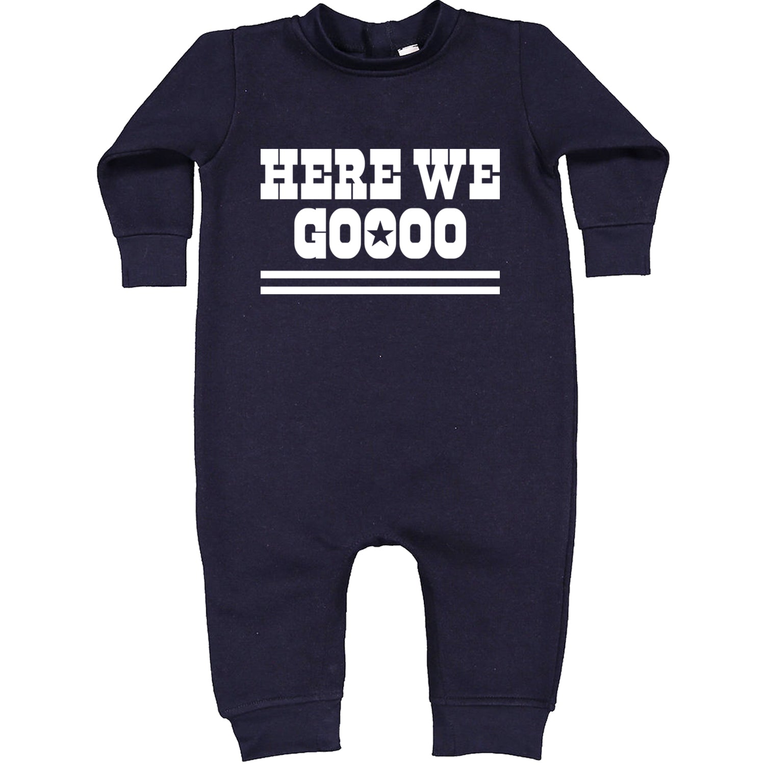 Here We Go Dem Boys Dallas Football Toddler Hoodie And Infant Fleece Romper Navy Blue