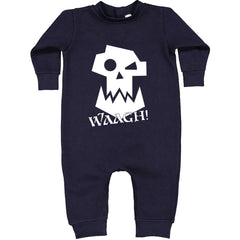 Ork Miniature Tabletop Wargaming Waagh Toddler Hoodie And Infant Fleece Romper Navy Blue