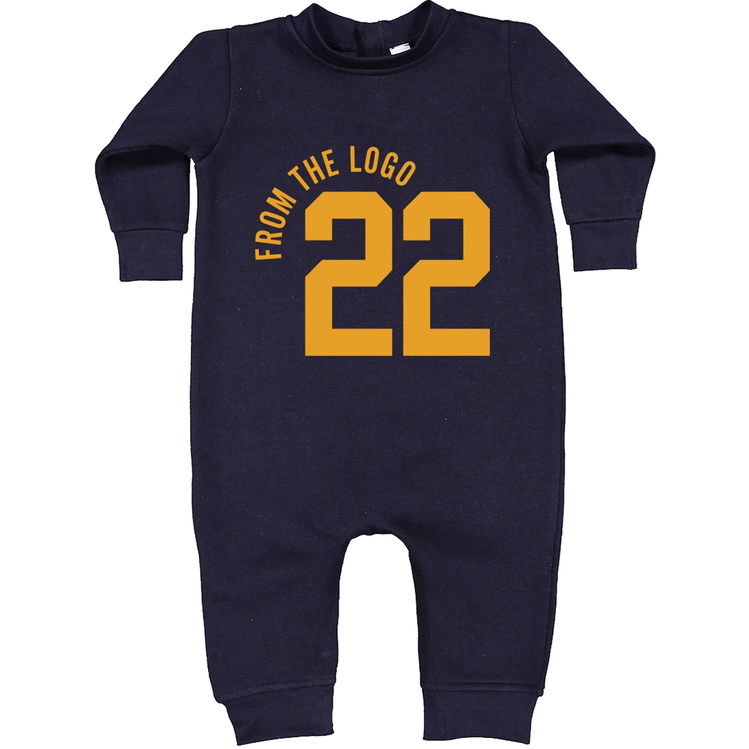 From The Logo #22 Basketball Toddler Hoodie And Infant Fleece Romper Navy Blue