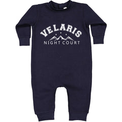 Velaris Night Court Squad Starfall graphic on Toddler Hoodie and Baby Fleece Onesie in Navy Blue alternate view 2