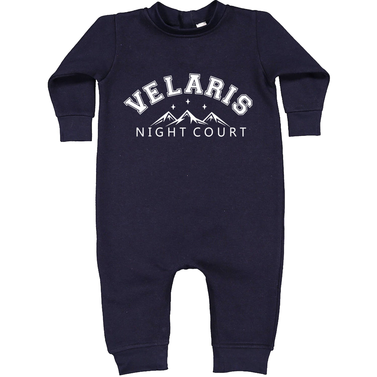 Velaris Night Court Squad Starfall Toddler Hoodie And Infant Fleece Romper Navy Blue