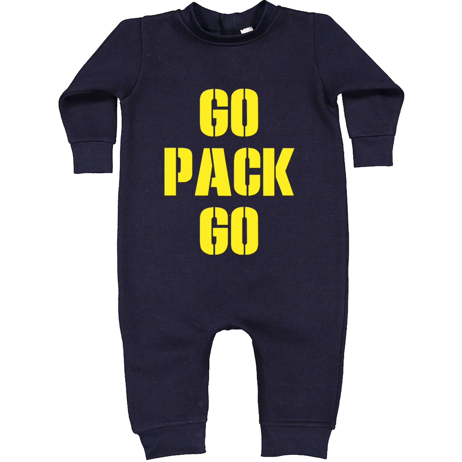 Go Pack Go Green Bay Toddler Hoodie And Infant Fleece Romper Navy Blue