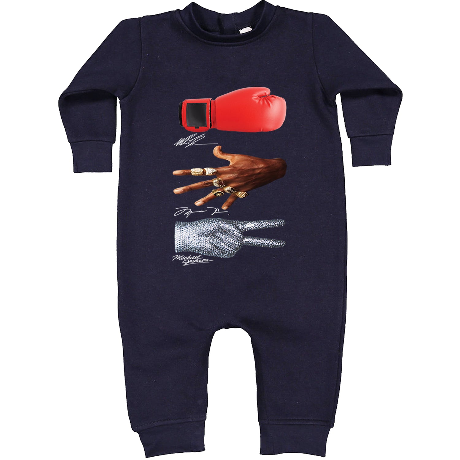 Tyson Jordan Jackson Iconic Michaels Toddler Hoodie And Infant Fleece Romper Navy Blue