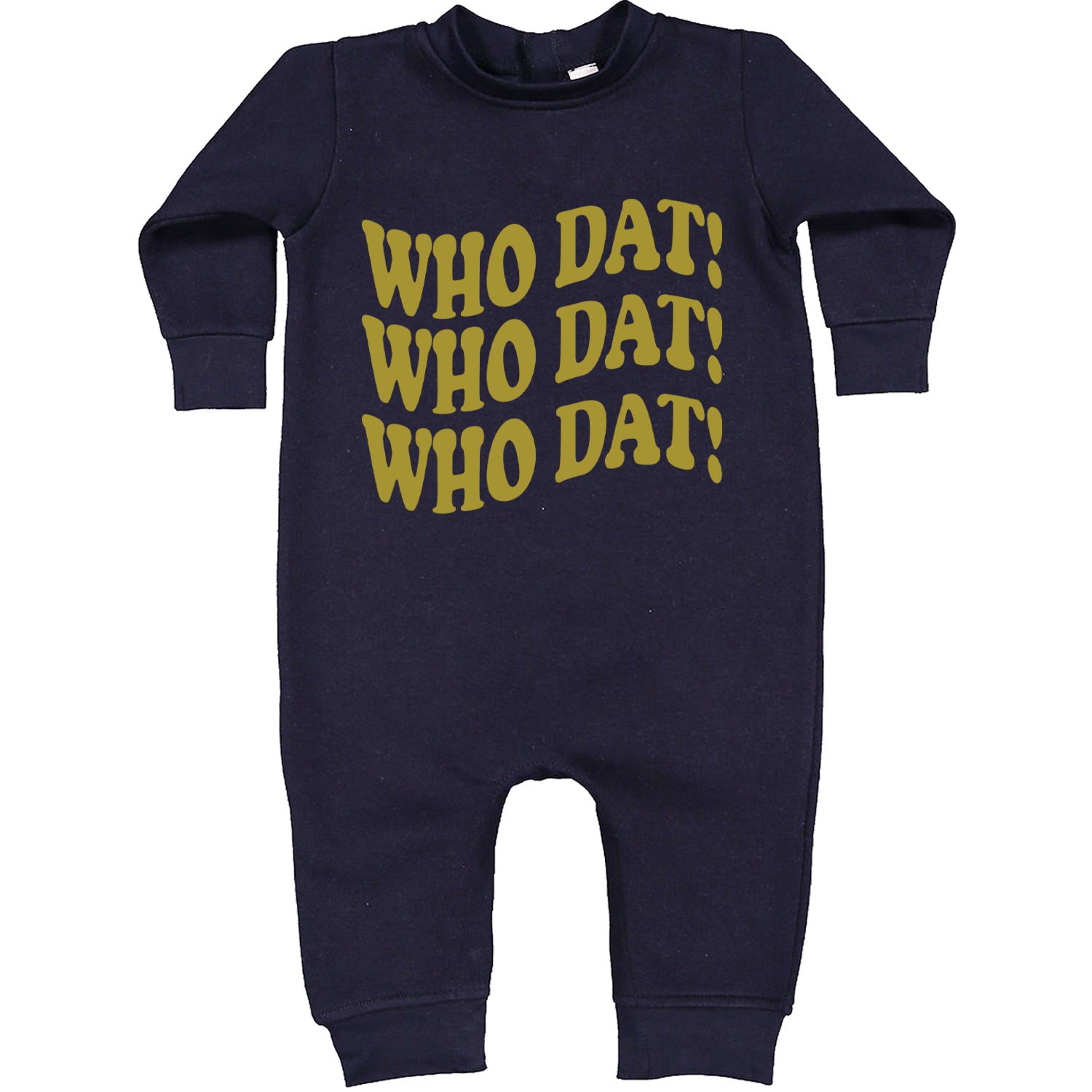 Who Dat Wavy Design Who Dat Nation Toddler Hoodie And Infant Fleece Romper Navy Blue