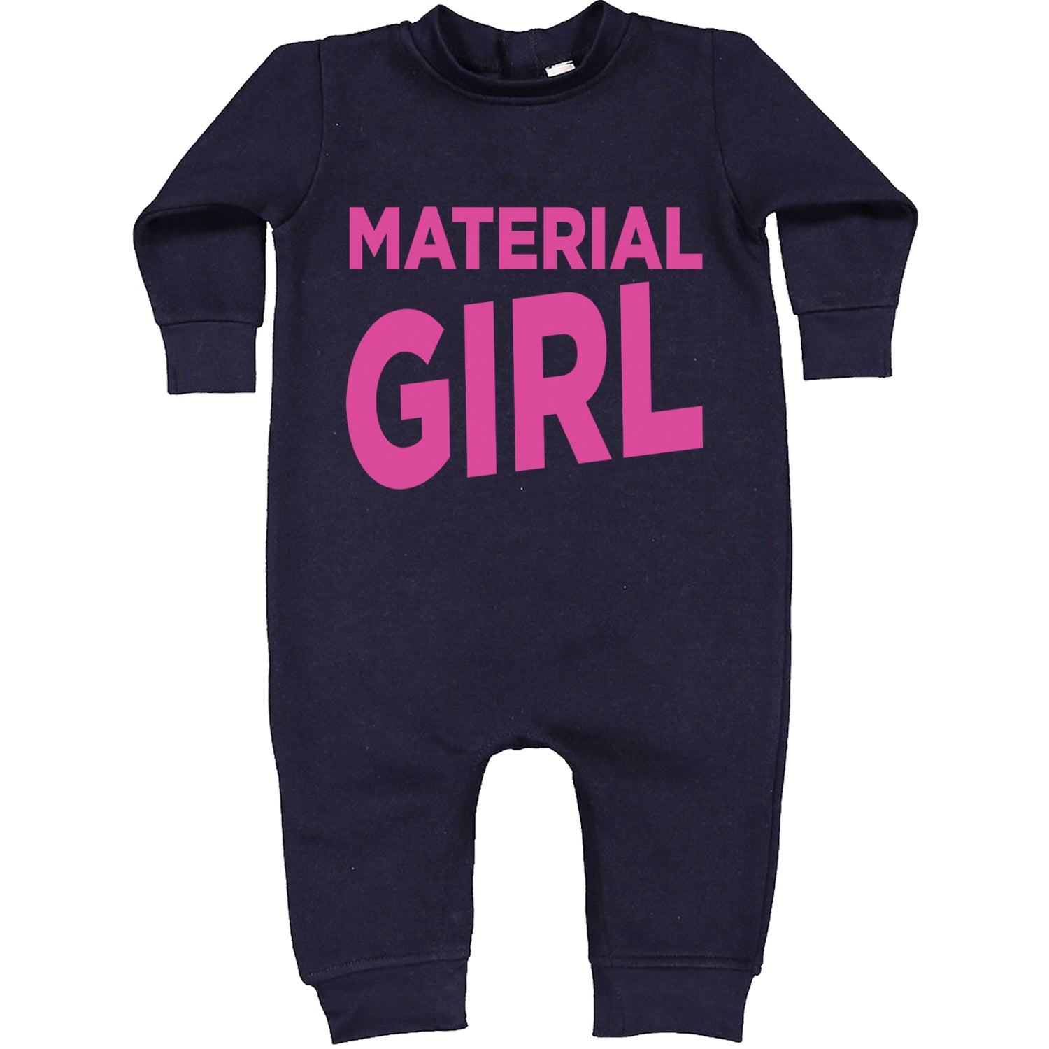 Material Girl 80's Retro Celebration Toddler Hoodie And Infant Fleece Romper Navy Blue