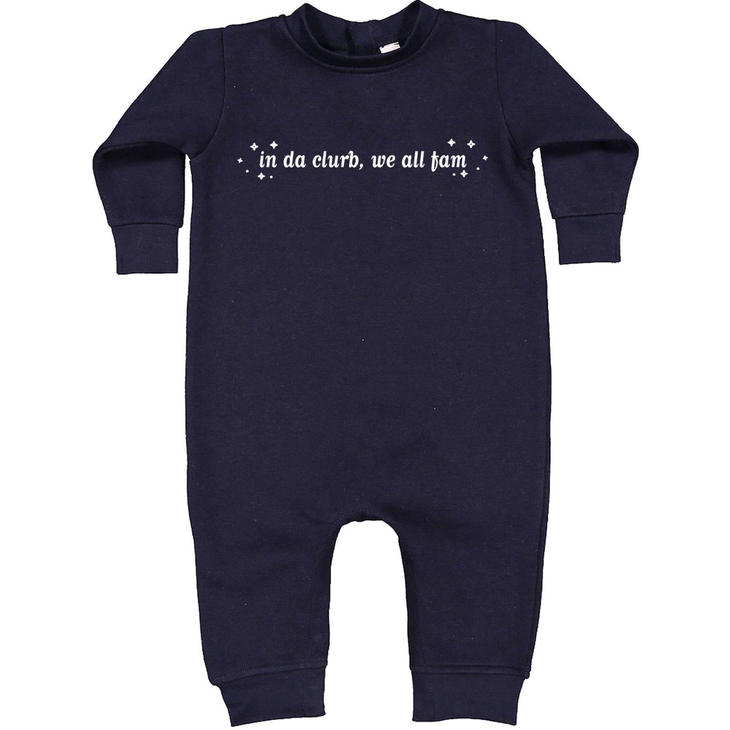 In Da Clurb, We All Fam Toddler Hoodie And Infant Fleece Romper Navy Blue